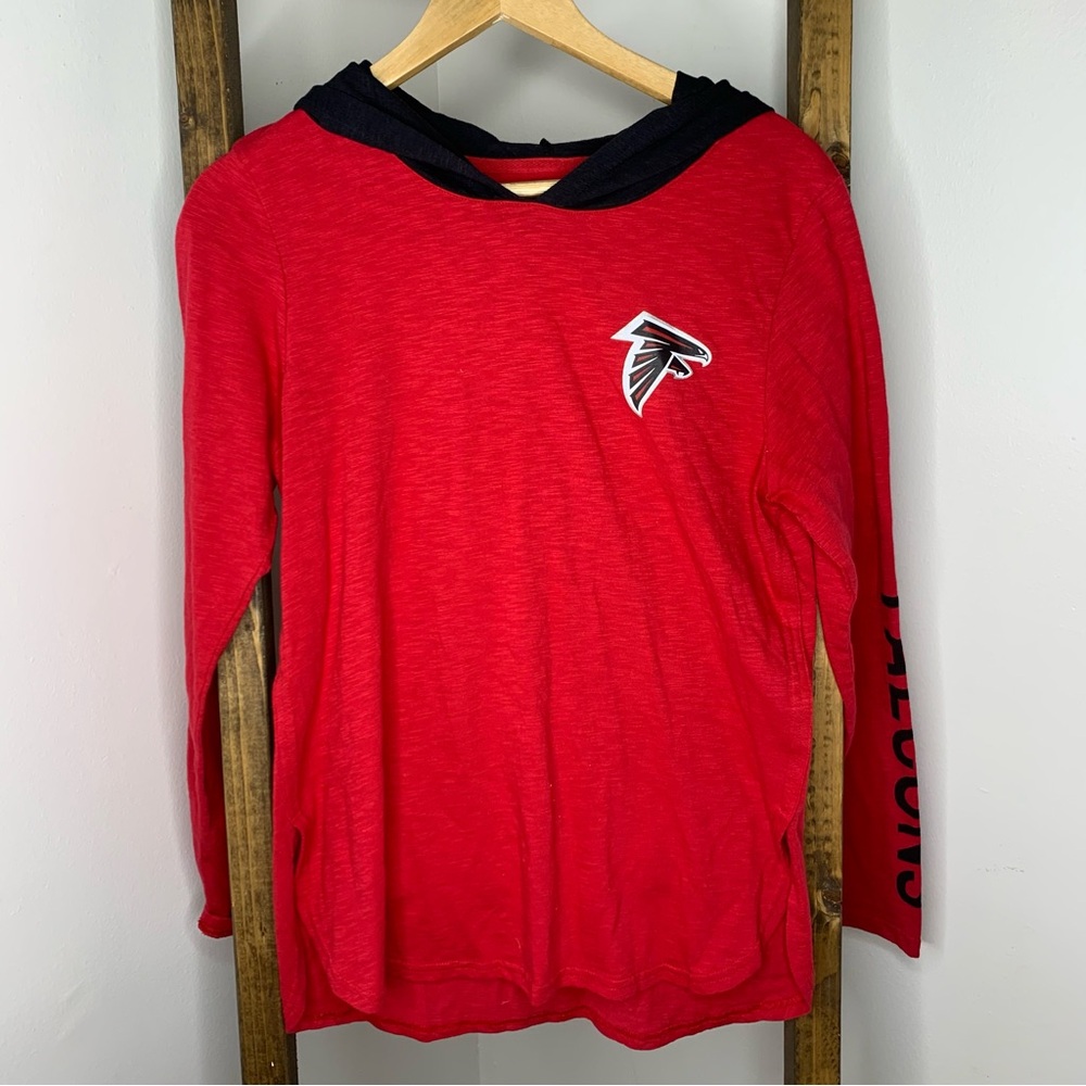 NFL Falcons Team Apparel Red Falcons Hoodie Women’s M